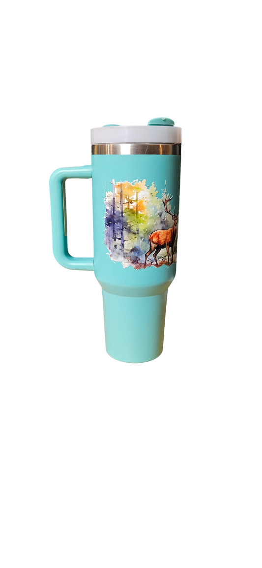 Deer-Design Insulated Travel 40oz Tumbler