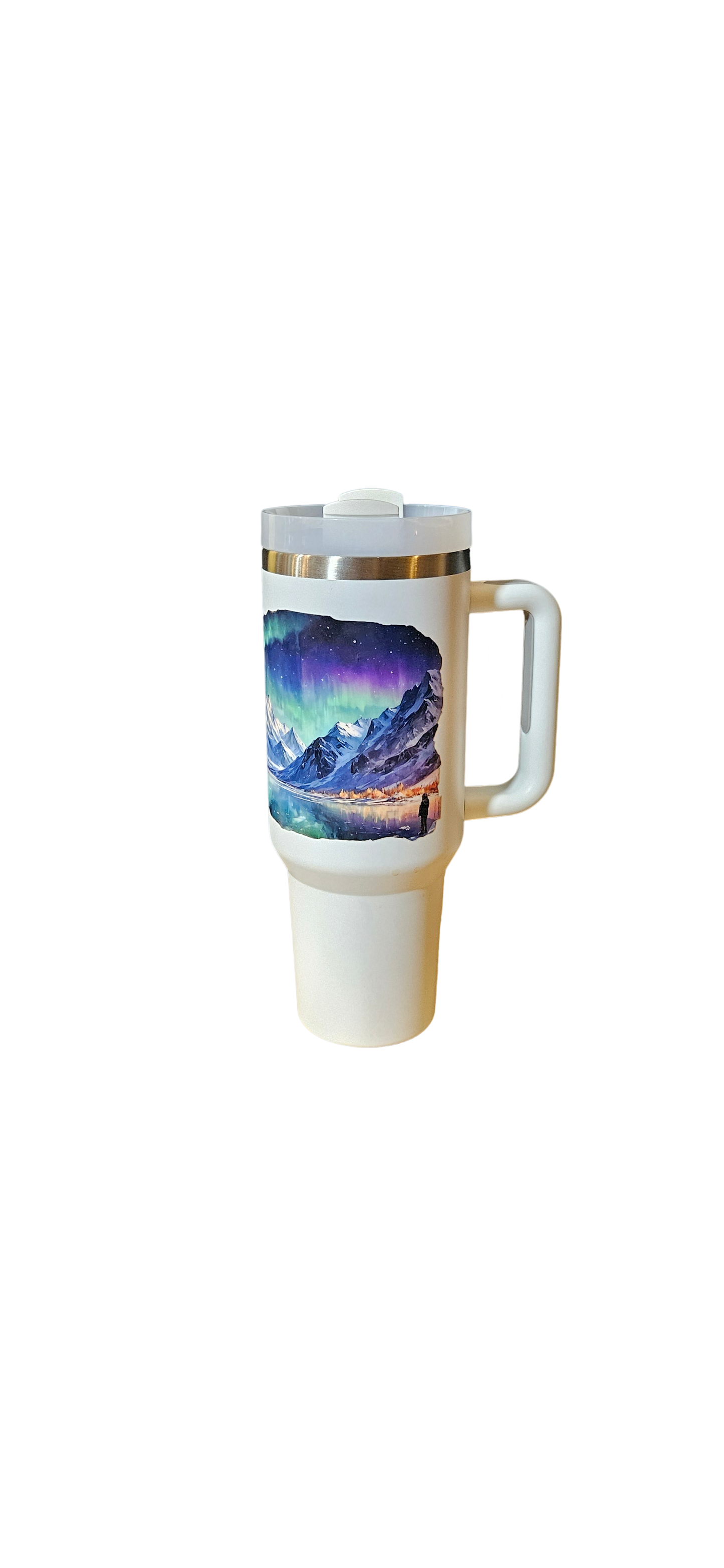 Aurora Borealis Mountain Insulated 40oz Tumbler