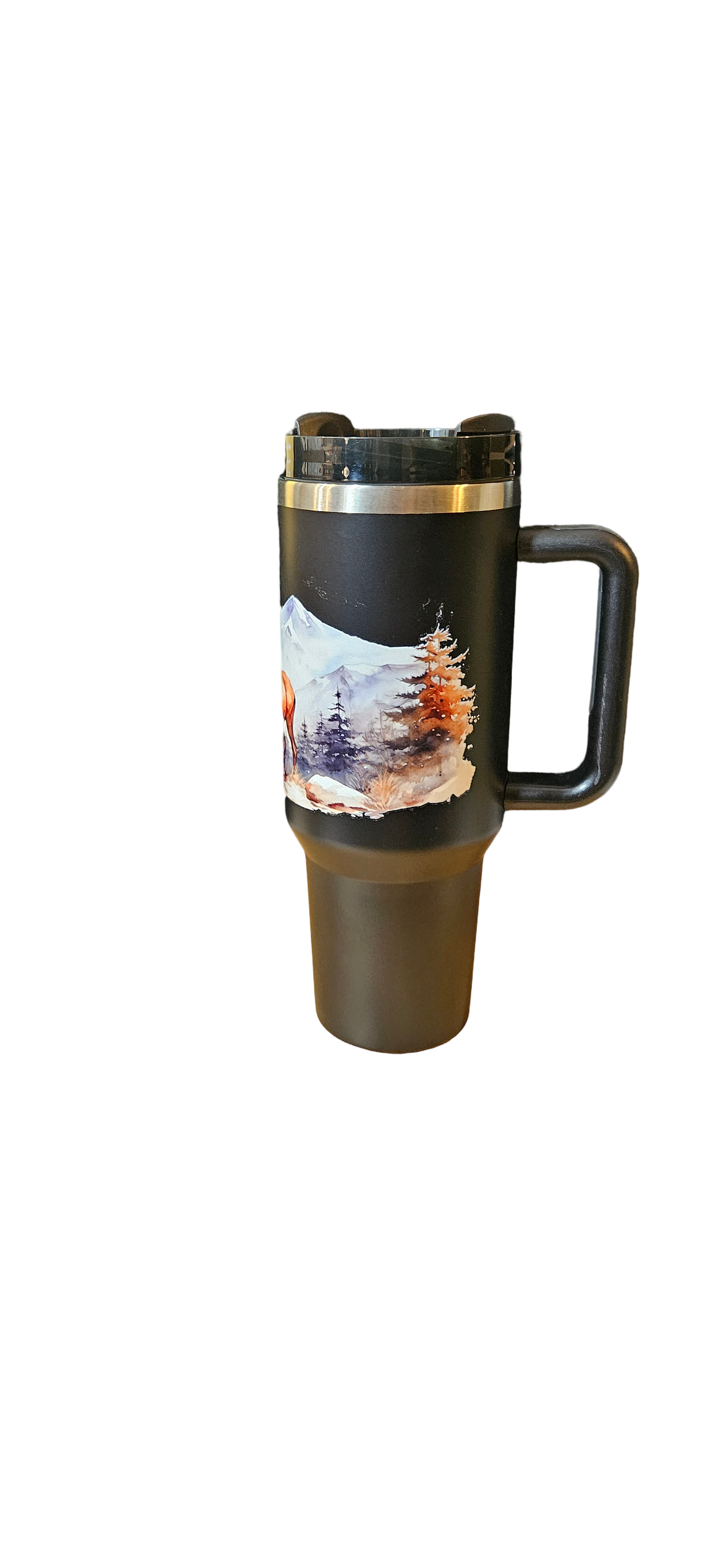 Majestic Winter Elk Insulated 40oz Tumbler