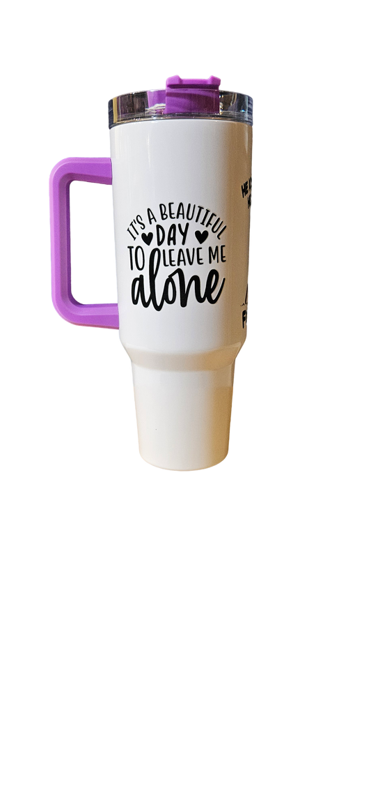 "He Knew Too Much" Grim Reaper Duck 40oz Tumbler