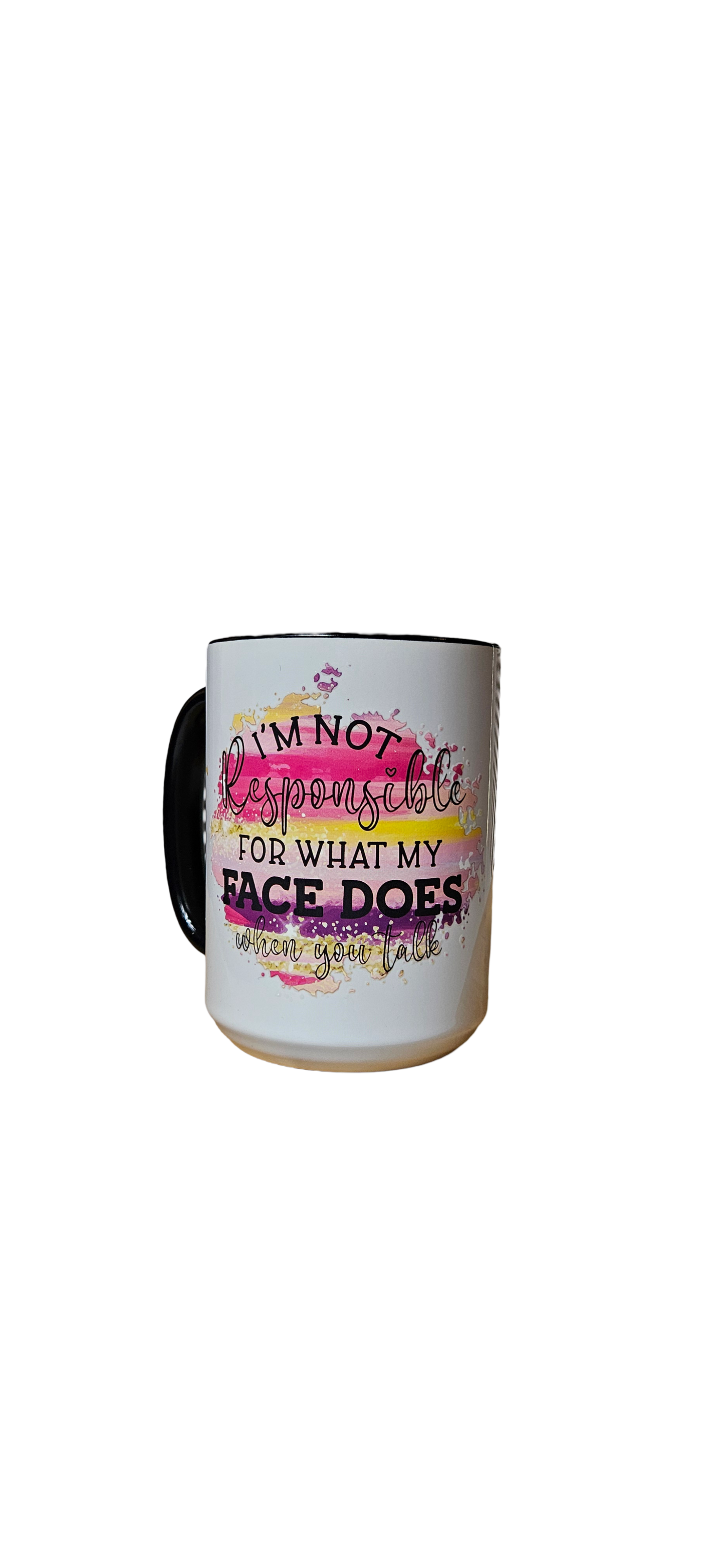 Expressive Face Mug – Bold Words, Bolder Sips