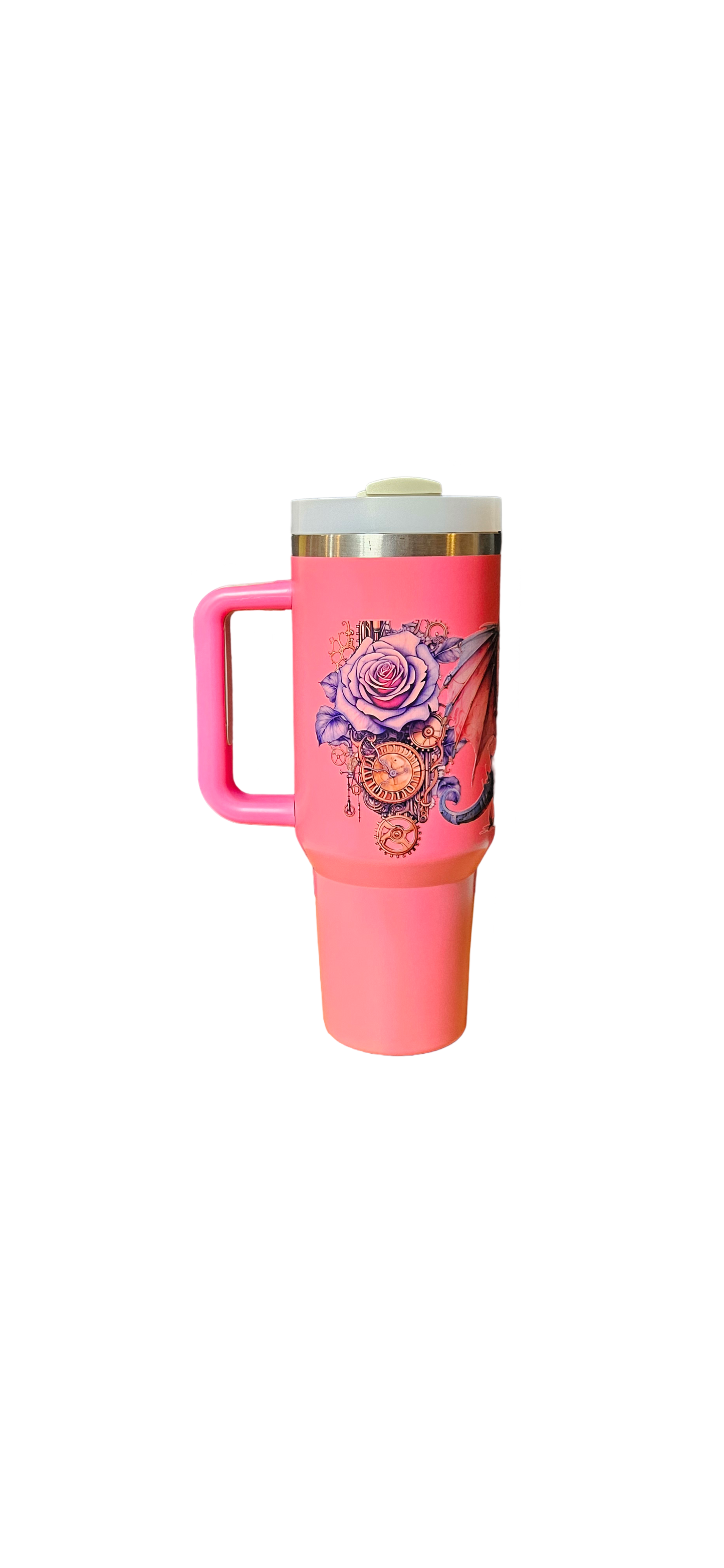 Steampunk Dragon Hot Pink Tumbler