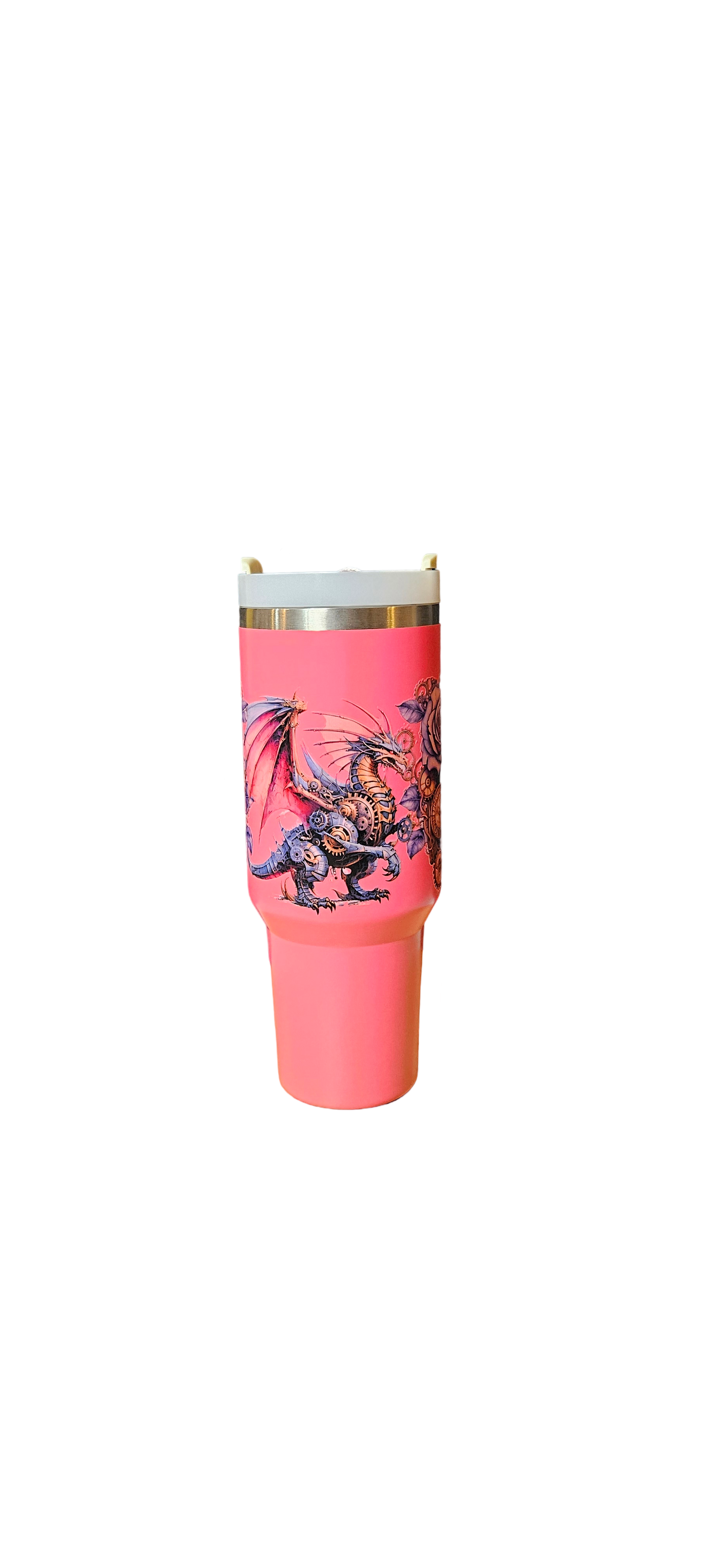 Steampunk Dragon Hot Pink Tumbler