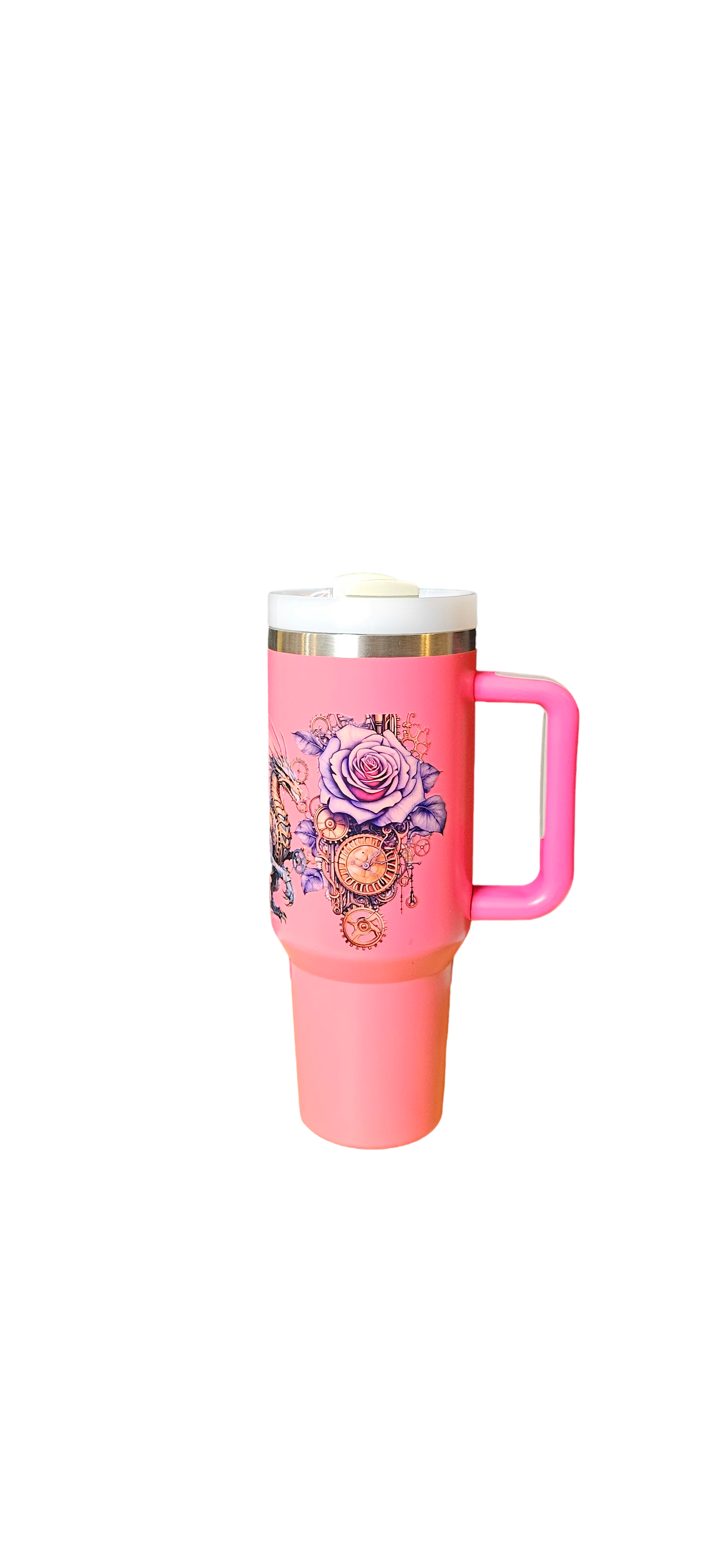 Steampunk Dragon Hot Pink Tumbler