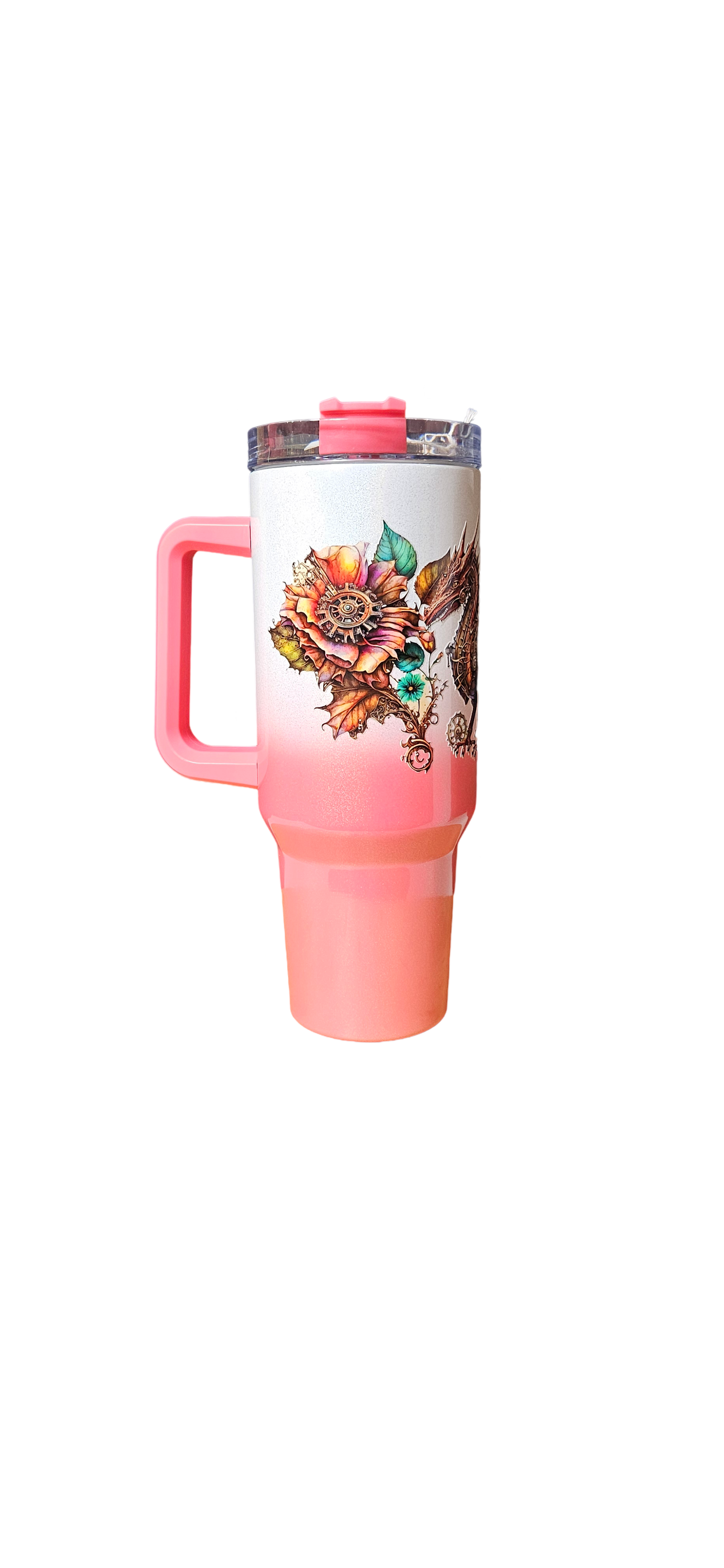 Enchanted Steampunk Dragon Tumbler - 40oz Insulated Drinkware