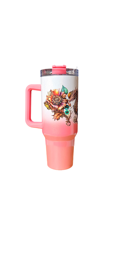 Enchanted Steampunk Dragon Tumbler - 40oz Insulated Drinkware