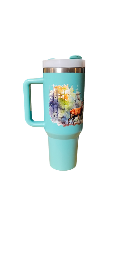 Deer-Design Insulated Travel 40oz Tumbler