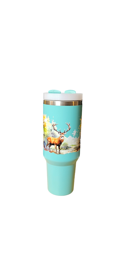 Deer-Design Insulated Travel 40oz Tumbler