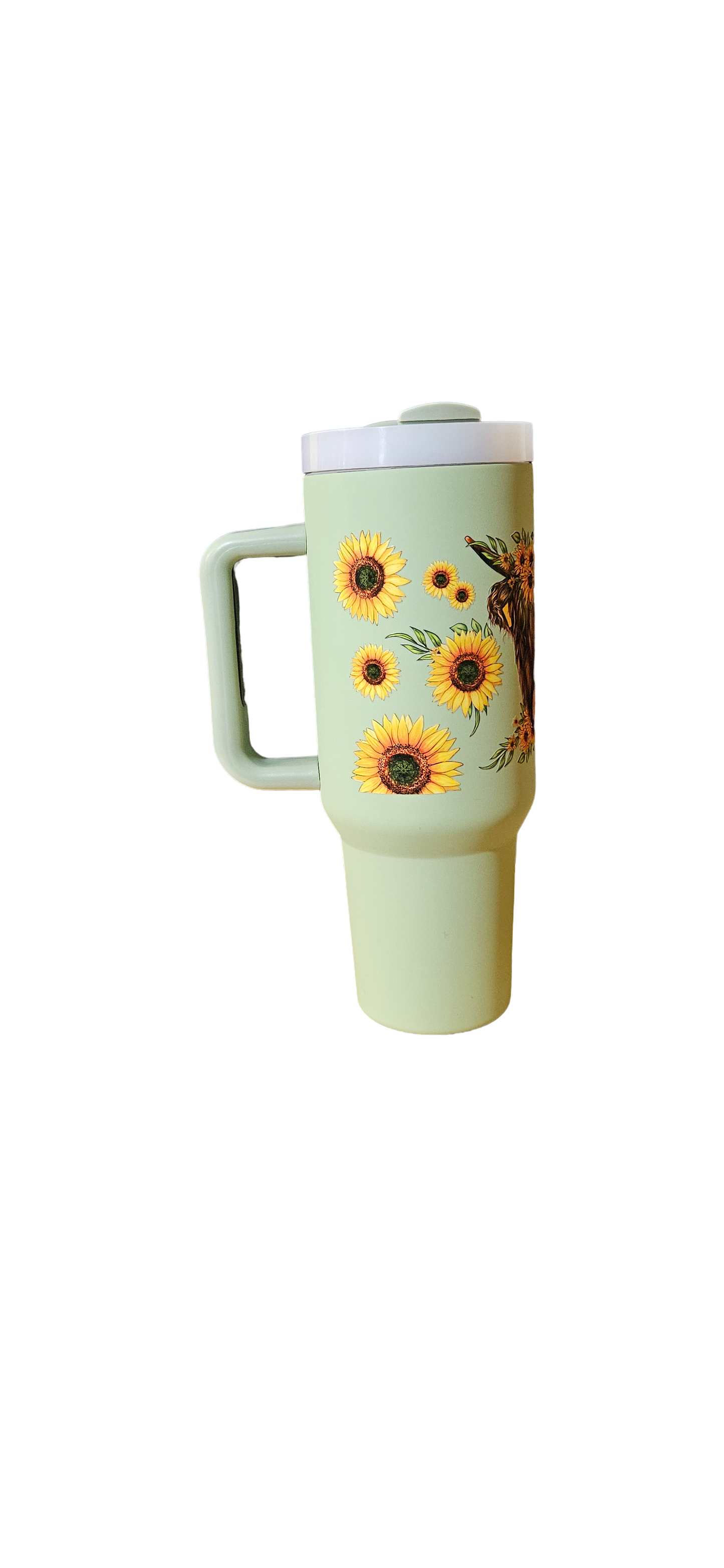 Highland Cow & Sunflower Charm Insulated 40oz Tumbler