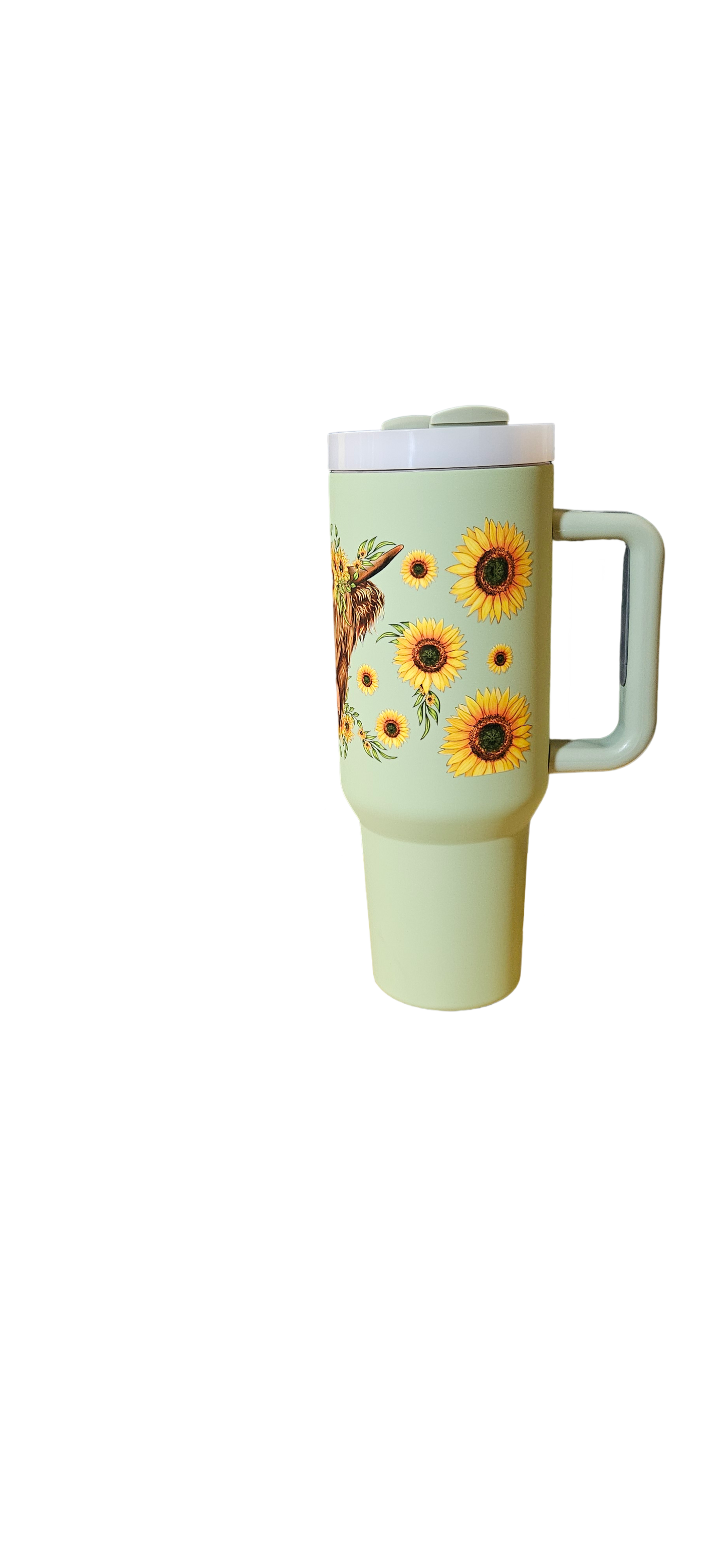 Highland Cow & Sunflower Charm Insulated 40oz Tumbler