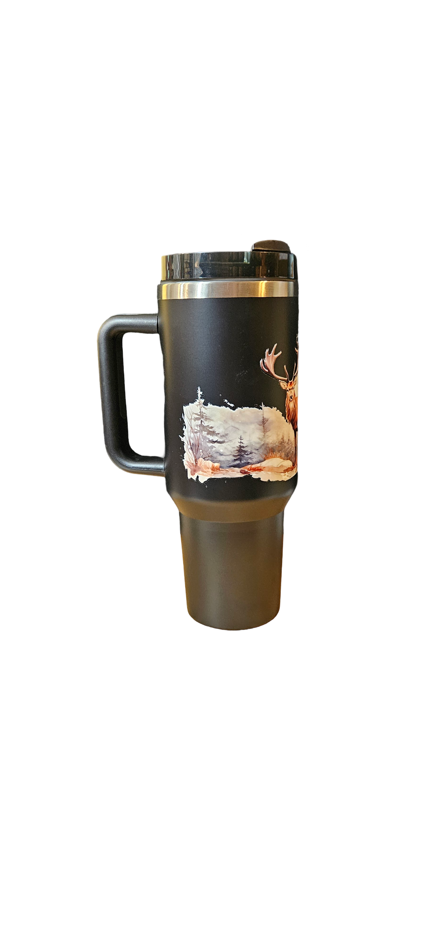 Majestic Winter Elk Insulated 40oz Tumbler