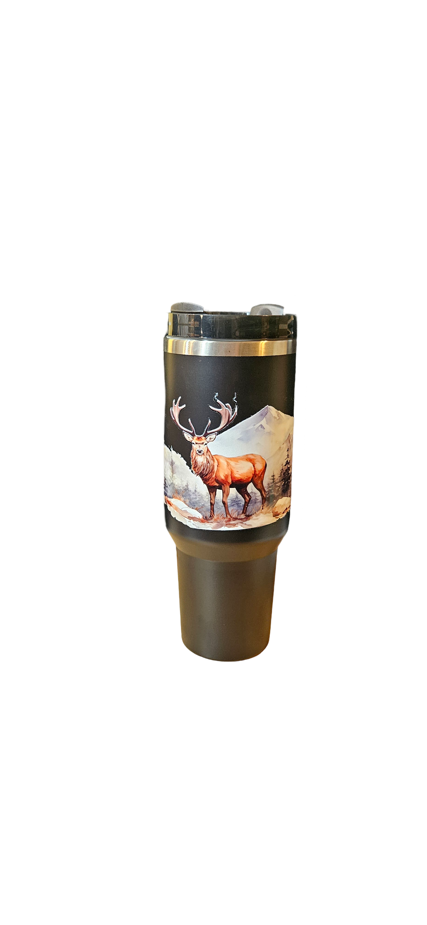 Majestic Winter Elk Insulated 40oz Tumbler
