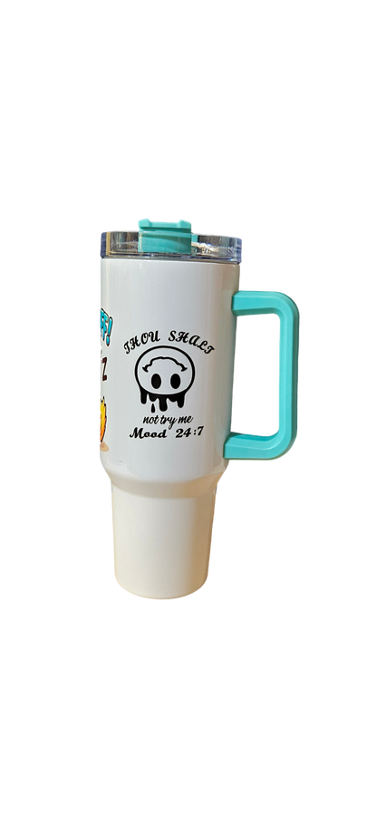 "Duck Off!" Insulated 40oz Tumbler – Cozy Sleeping Duck Design