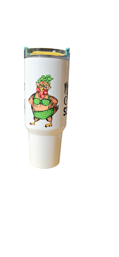 Quirky Chicken Bikini 40oz Tumbler