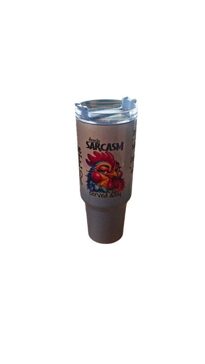 Sarcasm Chicken Tumbler – Fresh Sass, Served Daily!