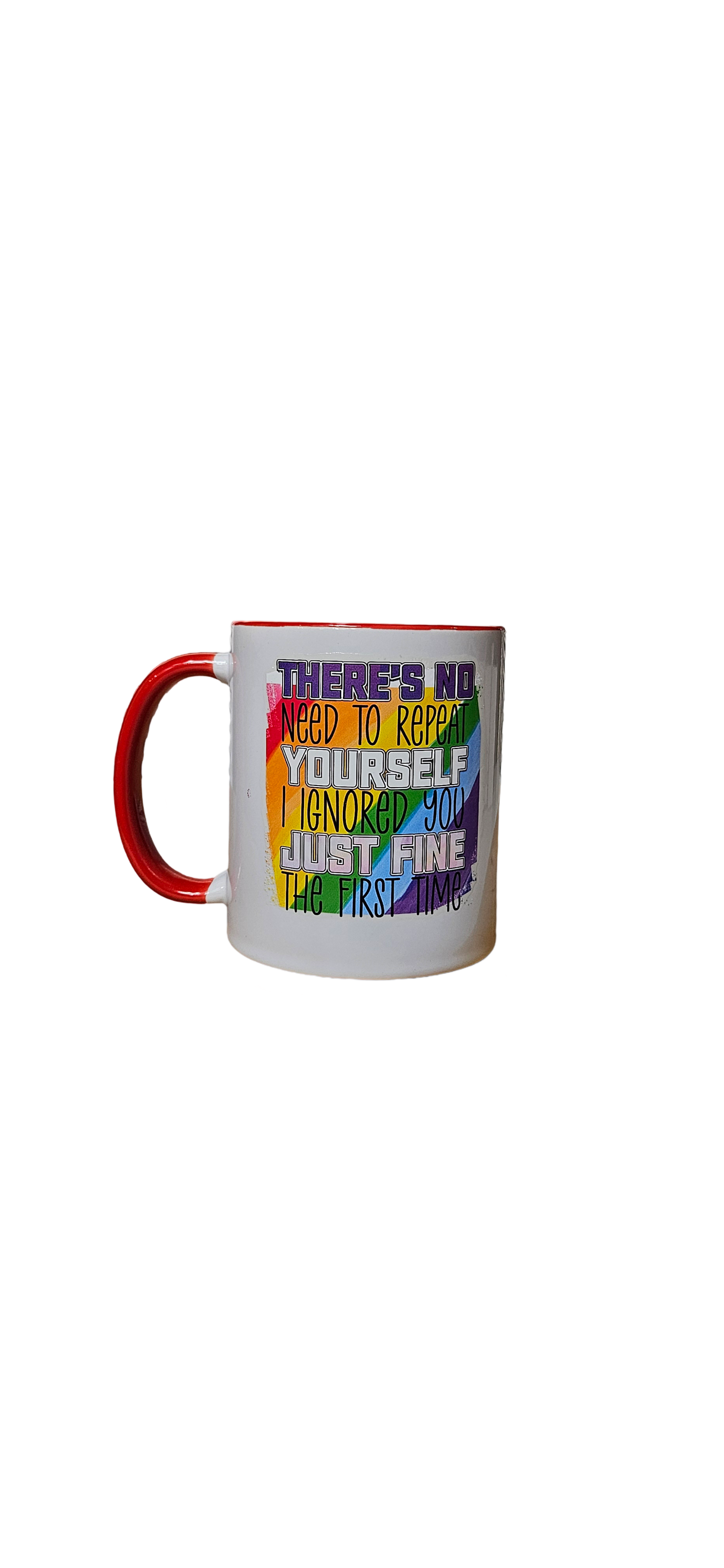 "Witty Rainbow Mug - A Splash of Humor for Your Day"