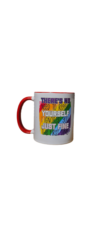 "Witty Rainbow Mug - A Splash of Humor for Your Day"