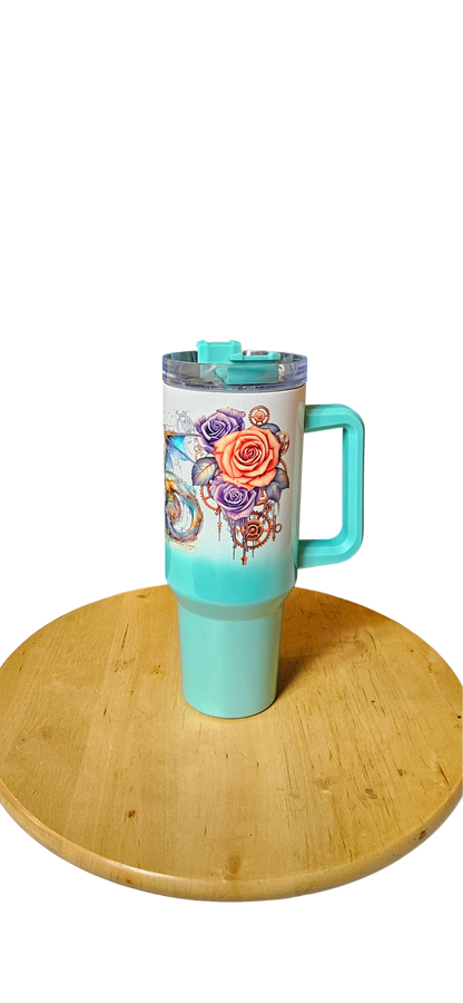 Majestic Steampunk Dragon Insulated 40oz Tumbler