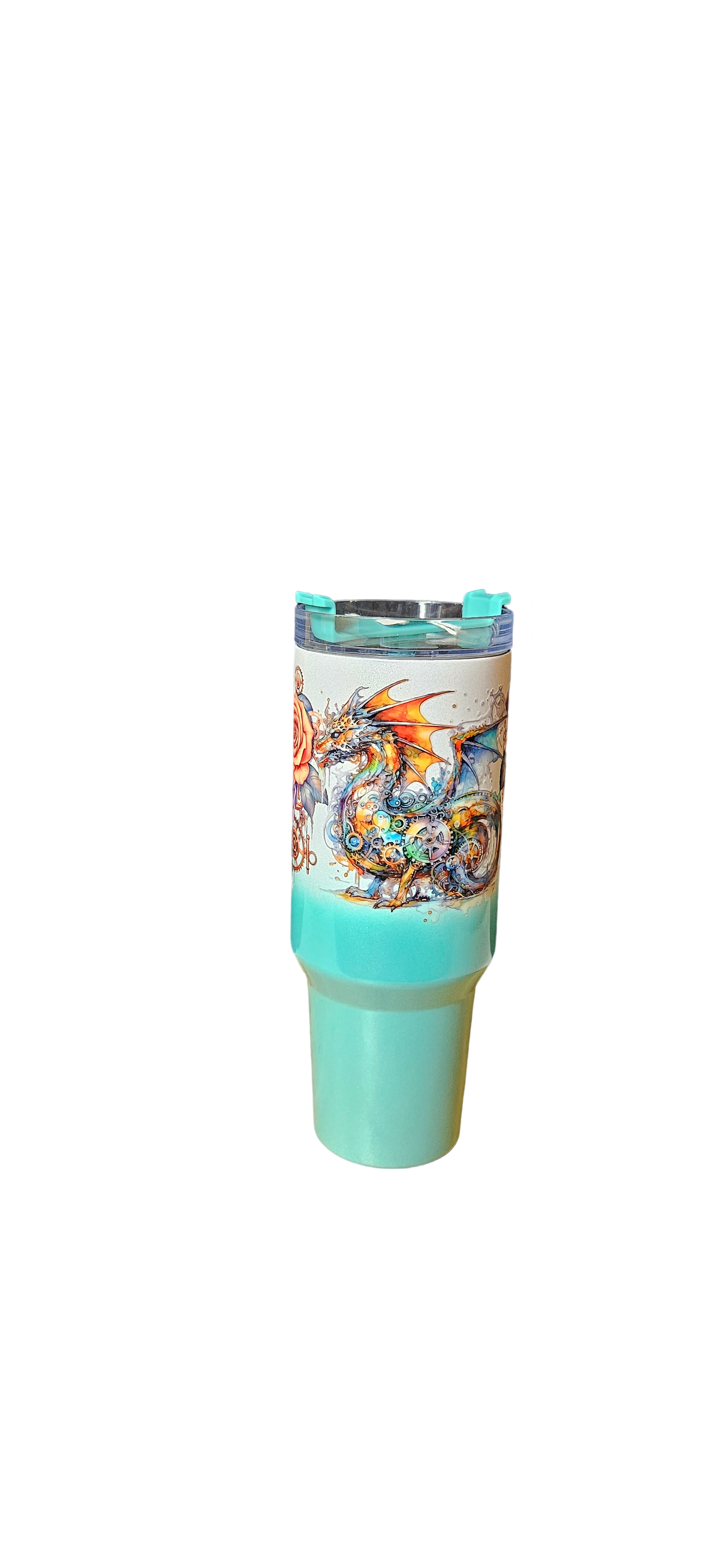 Majestic Steampunk Dragon Insulated 40oz Tumbler